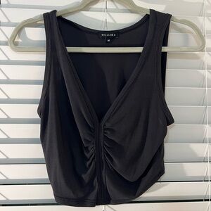 William Dark Navy/Grey Ruched Tank Top